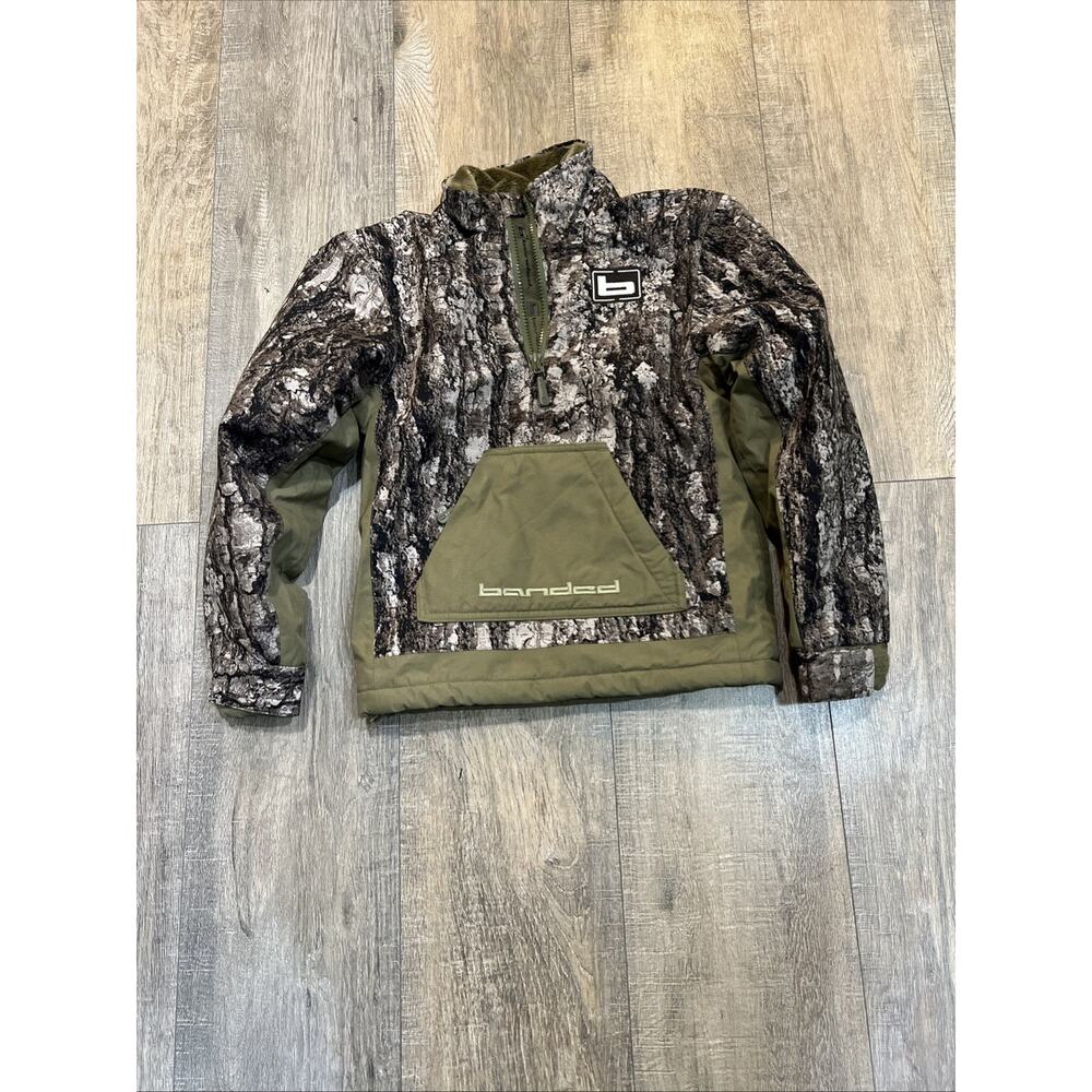 Banded Youth Chesapeake Quarter-Zip Pullover Camo Size 8 Hunting Waterproof